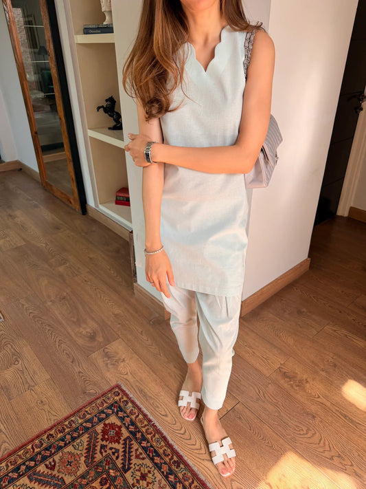 Ice Blue Scallop Set | Sak Atelier