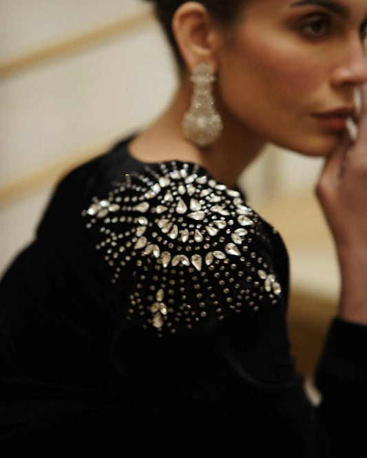BLACK VELVET DAZZLE SET | SAK ATELIER
