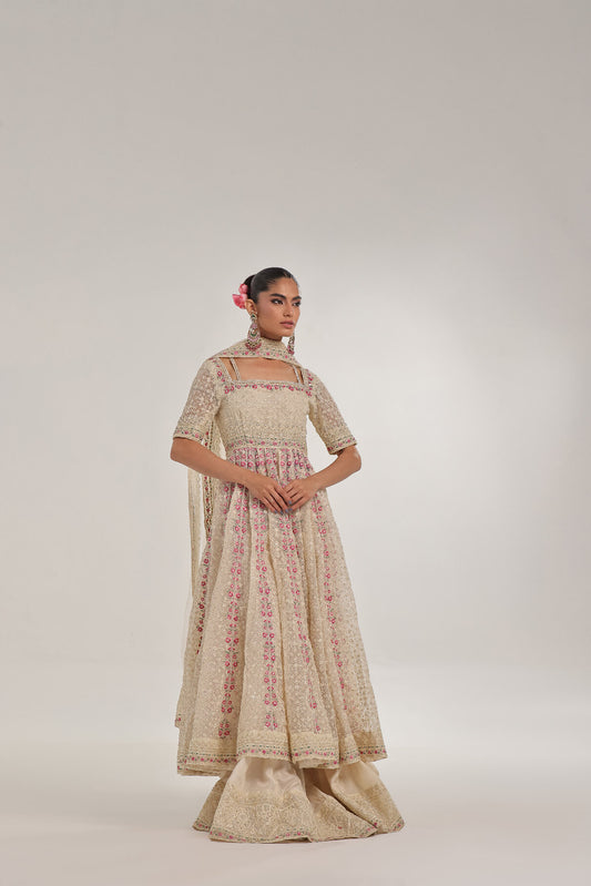 DOVE – Embroidered & embellished Kalidar | New In | Wajahat Mansoor (RTS)