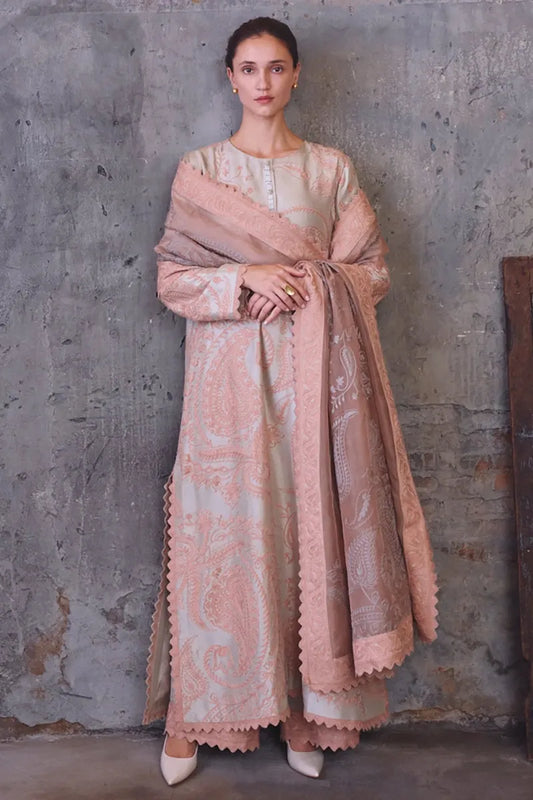Lily Green Aari-thread Embroidered Kurta Set | Diffusion '26 | Iqbal Hussain