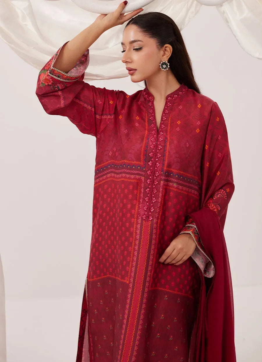 Emberline Shirt And Dupatta | Ramadan Eid Frou Frou '26 | FARAH TALIB AZIZ