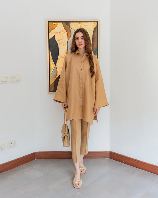 Buttoned Linen Set | LIRA