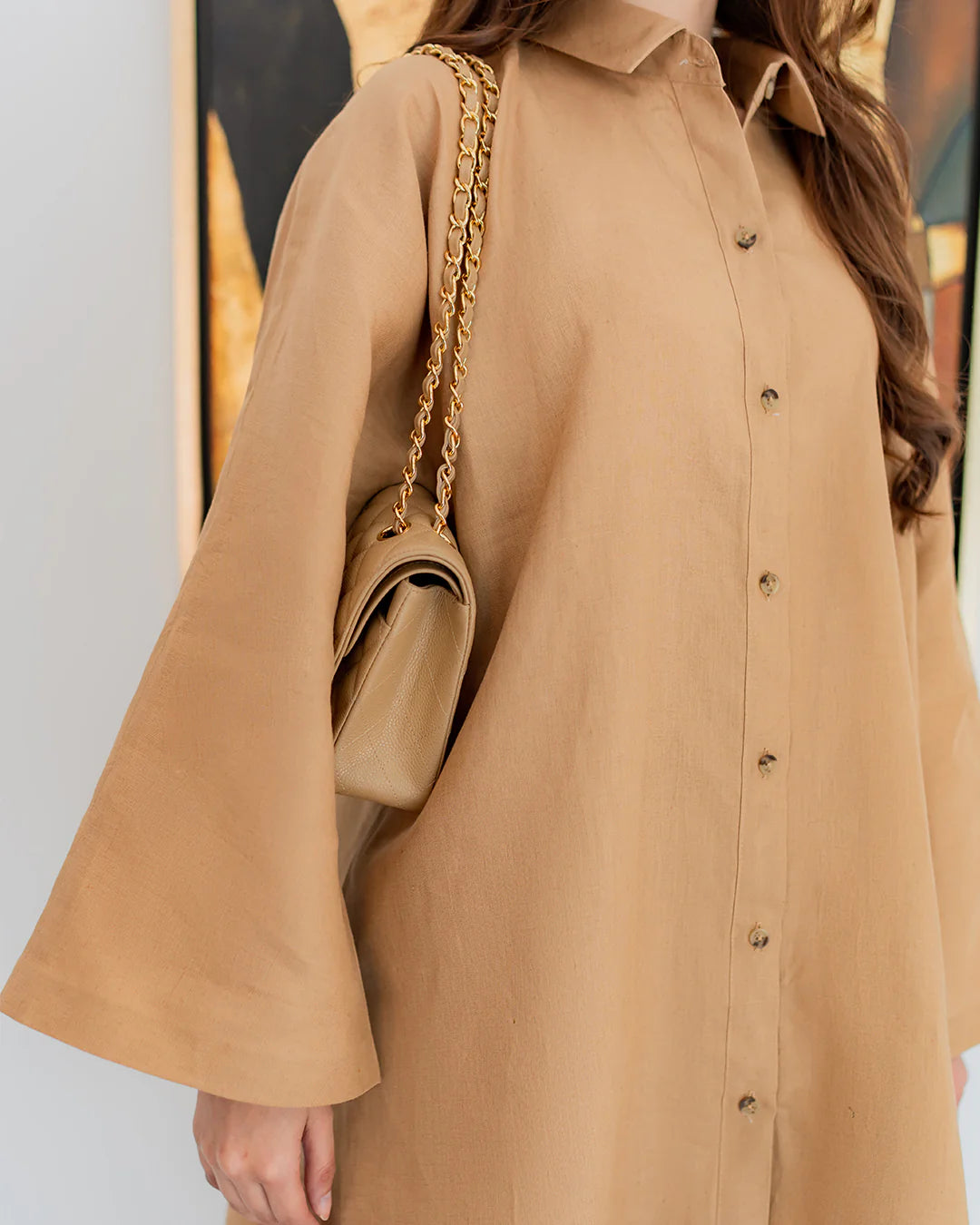 Buttoned Linen Set | LIRA