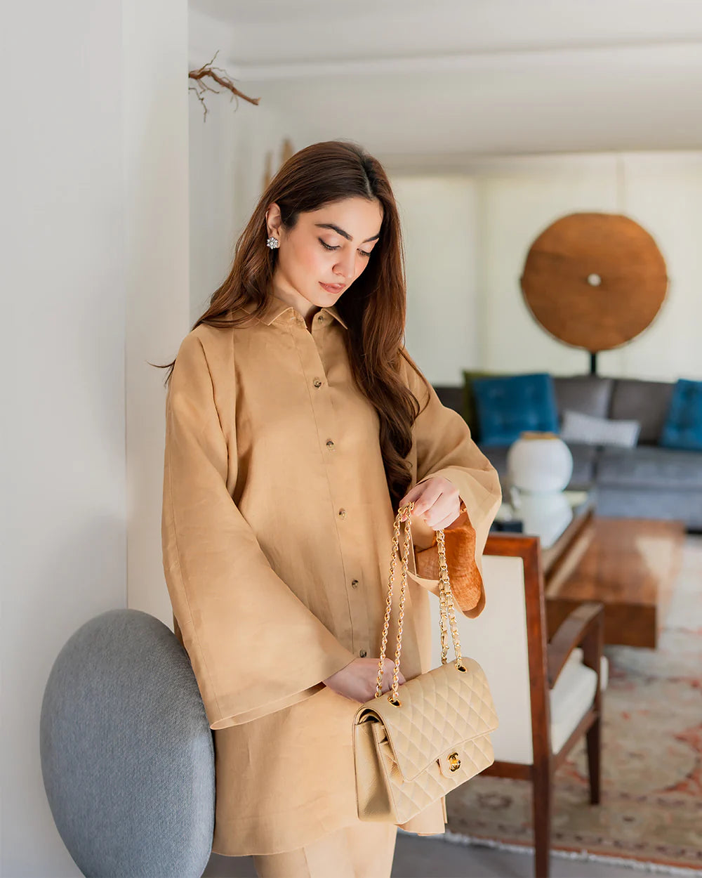 Buttoned Linen Set | LIRA