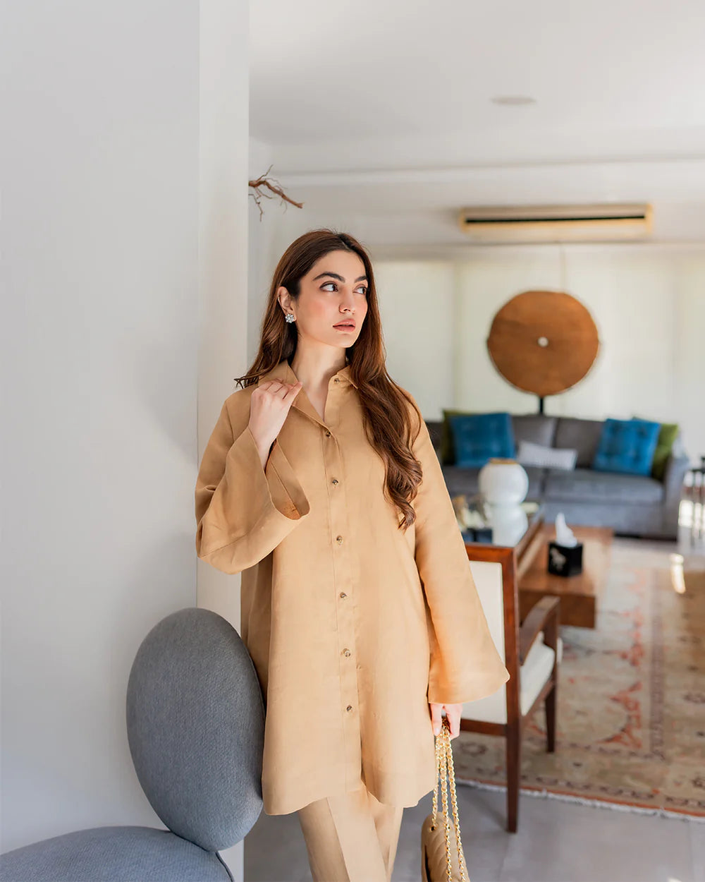 Buttoned Linen Set | LIRA