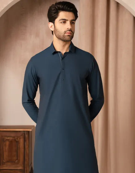 PTEAL CVC CASUAL KAMEEZ SHALWAR | JUNAID JAMSHED MENSWEAR
