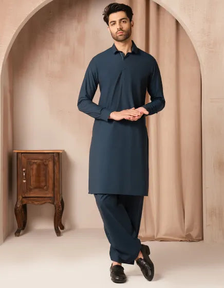 PTEAL CVC CASUAL KAMEEZ SHALWAR | JUNAID JAMSHED MENSWEAR