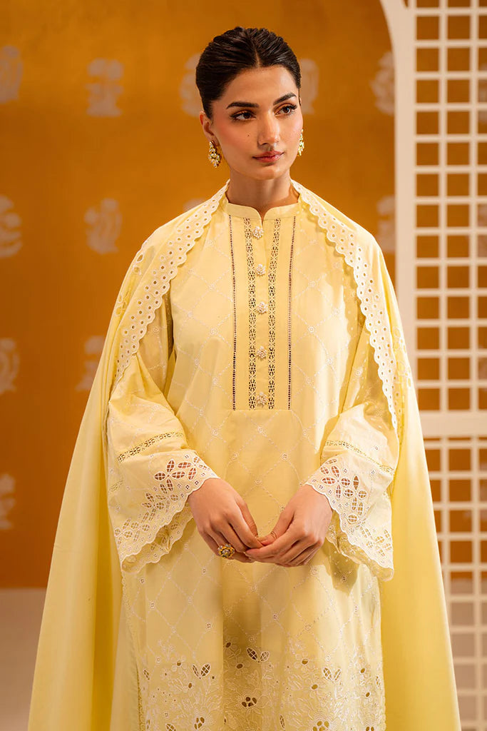 BUTTER BLISS-3PC CHIKANKARI SUIT | Cross Stitch