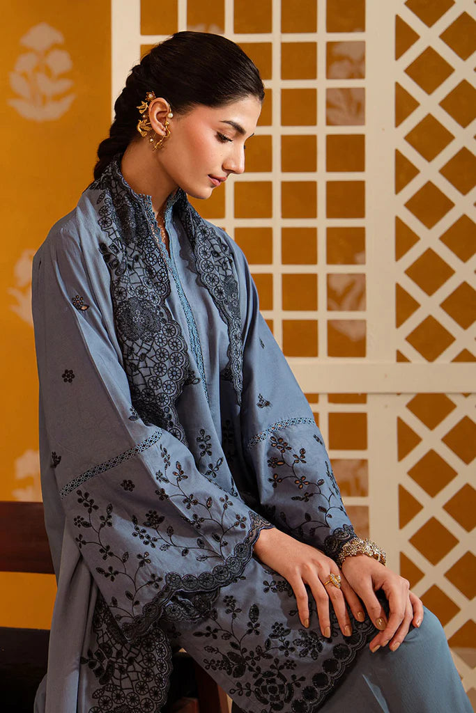 BERYL DUSK-3PC CHIKANKARI SUIT | Cross Stitch