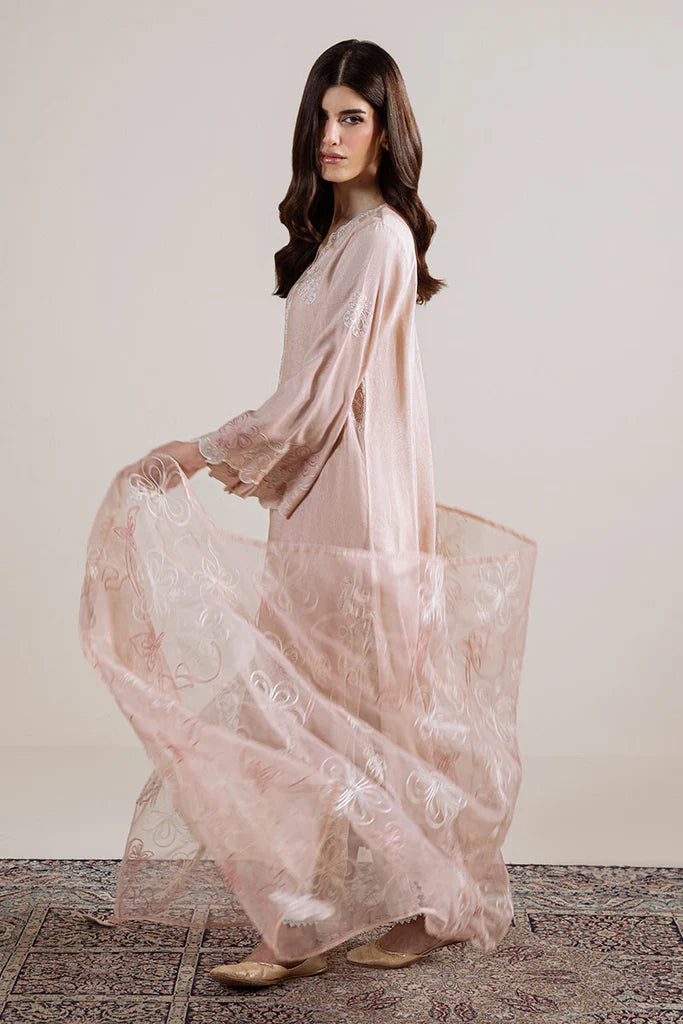 PINK SWIRL-2PC (SHIRT & DUPATTA) | EXCLUSIVE PRET | Cross Stitch