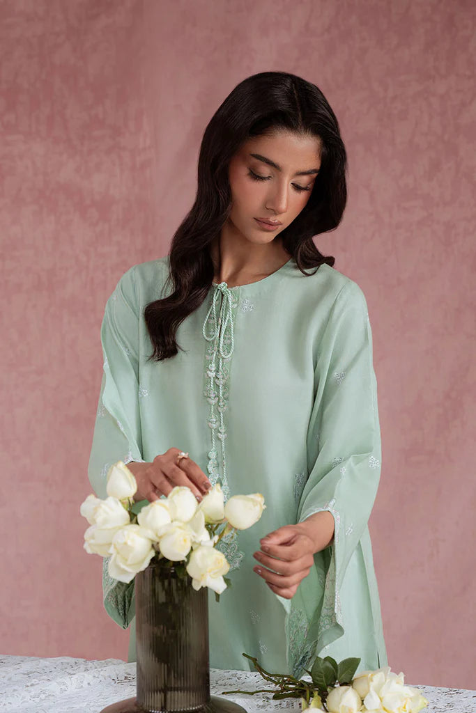 GREEN REVERIE-2PC (SHIRT & TROUSER) | EXCLUSIVE PRET | Cross Stitch