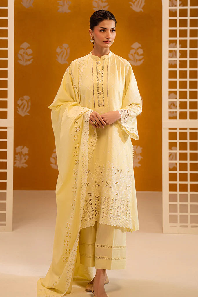 BUTTER BLISS-3PC CHIKANKARI SUIT | Cross Stitch