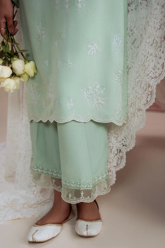 GREEN REVERIE-2PC (SHIRT & TROUSER) | EXCLUSIVE PRET | Cross Stitch