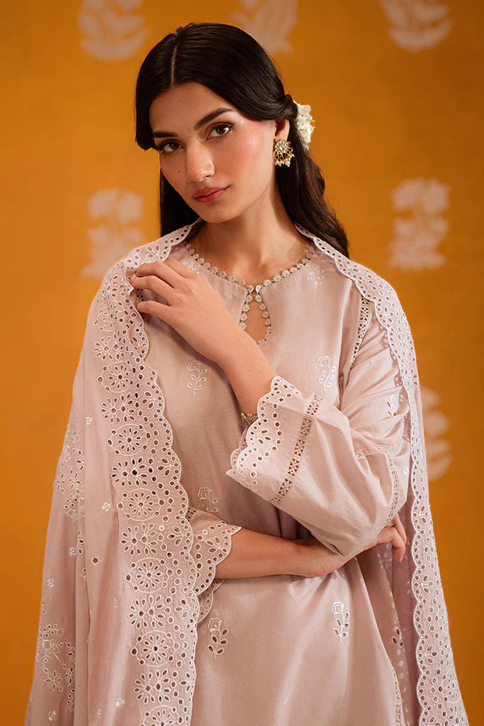 TENDER GRACE-3PC CHIKANKARI SUIT | Cross Stitch