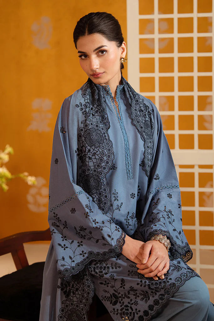 BERYL DUSK-3PC CHIKANKARI SUIT | Cross Stitch