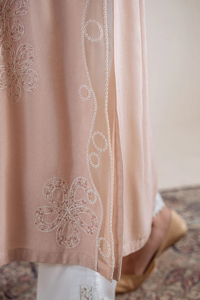 PINK SWIRL-2PC (SHIRT & DUPATTA) | EXCLUSIVE PRET | Cross Stitch