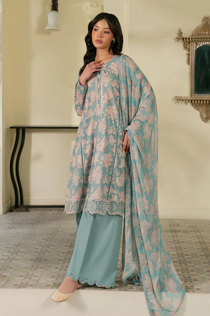 SUMMER GRACE- 3PC EMBROIDERED LAWN SUIT | Cross Stitch