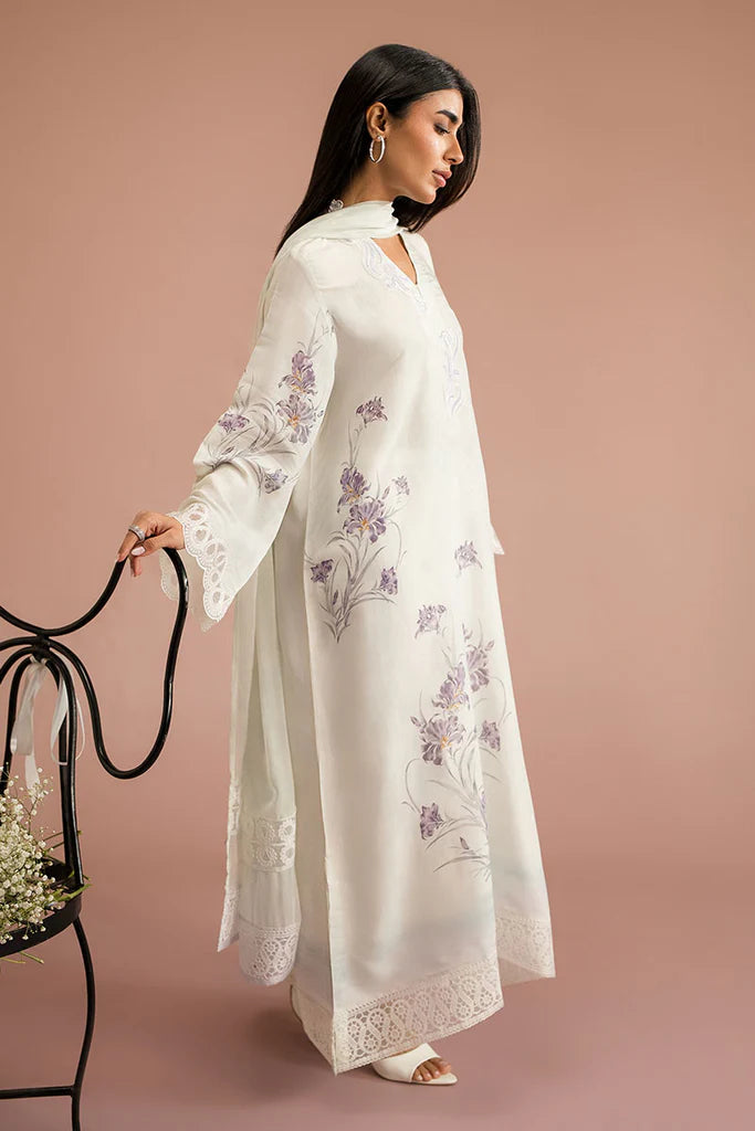 VIOLET VISTA-2PC (SHIRT & DUPATTA) | EXCLUSIVE PRET | Cross Stitch