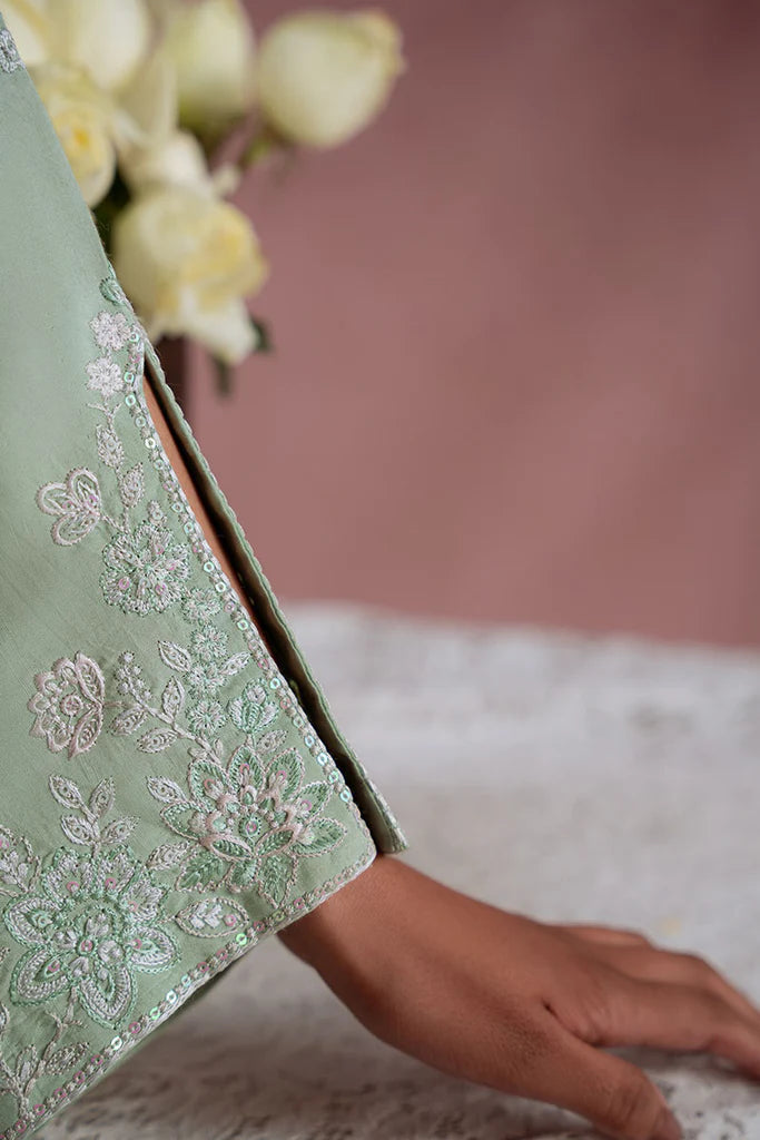 GREEN REVERIE-2PC (SHIRT & TROUSER) | EXCLUSIVE PRET | Cross Stitch
