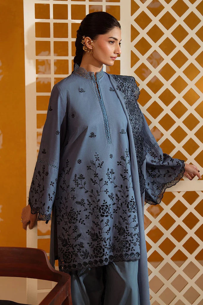 BERYL DUSK-3PC CHIKANKARI SUIT | Cross Stitch
