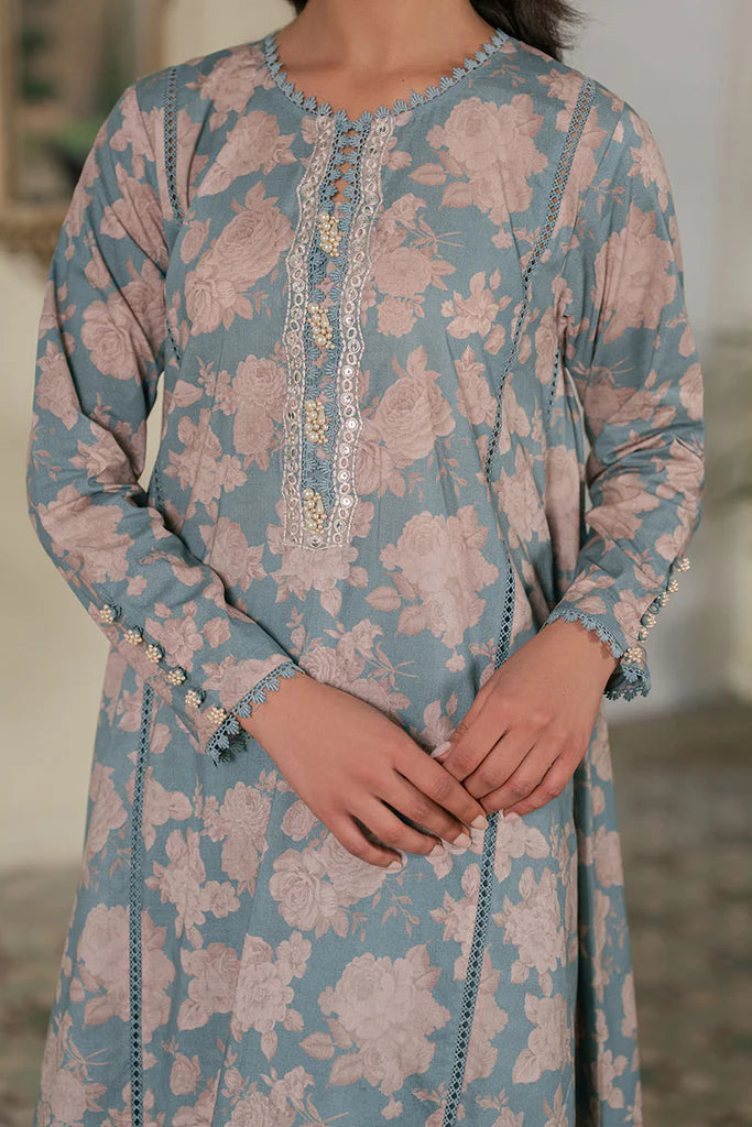 SUMMER GRACE- 3PC EMBROIDERED LAWN SUIT | Cross Stitch