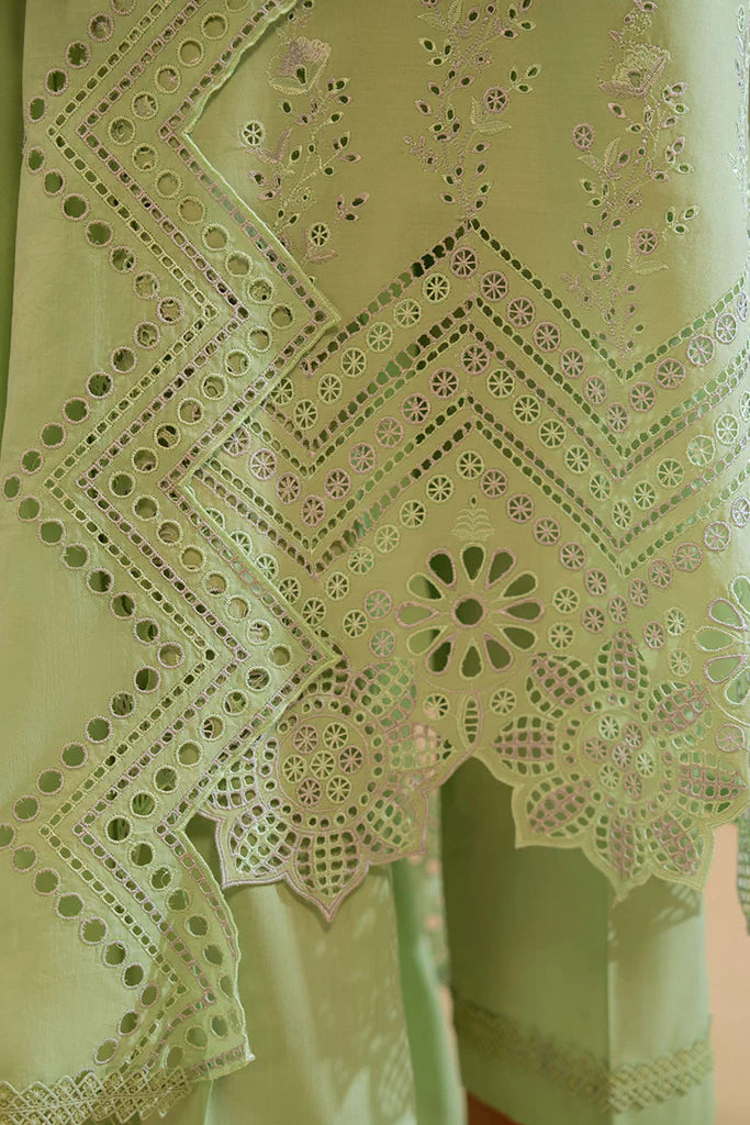 PEPPER MINT-3PC CHIKANKARI SUIT | Cross Stitch