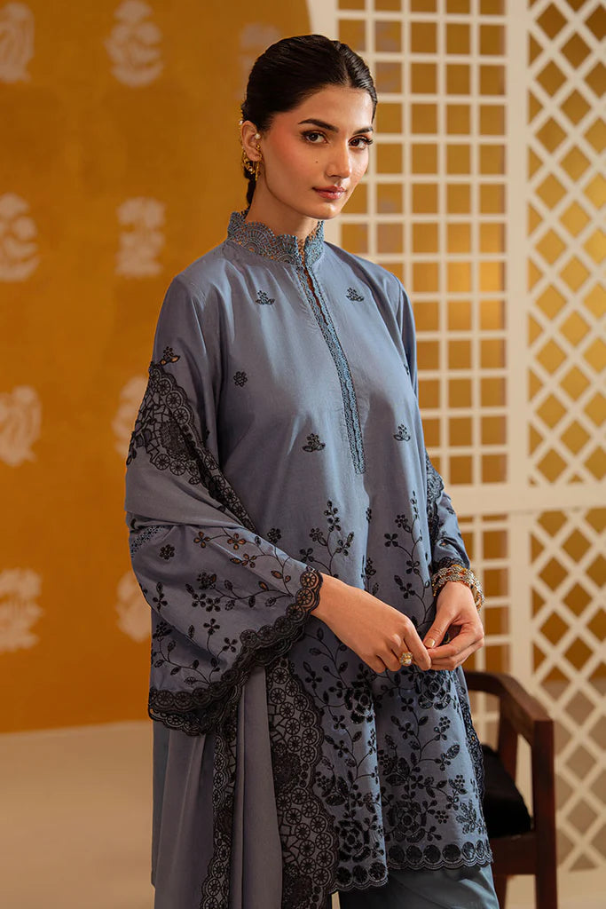 BERYL DUSK-3PC CHIKANKARI SUIT | Cross Stitch