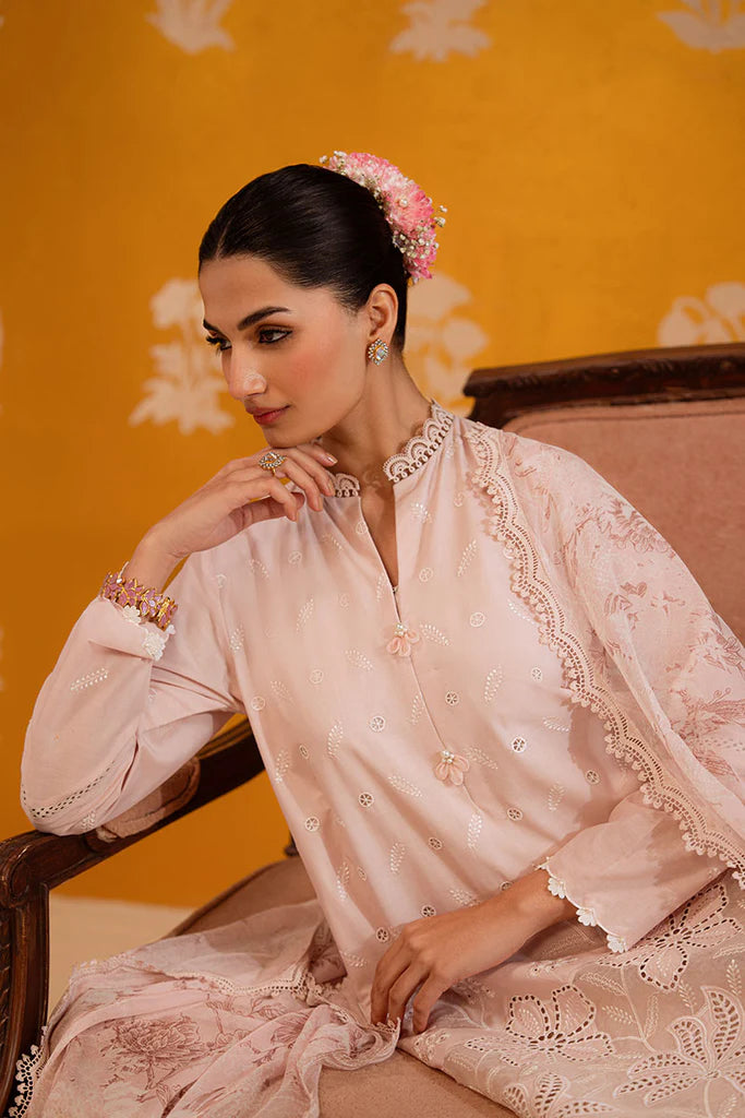 ROSE LUSTER-3PC CHIKANKARI SUIT | Cross Stitch