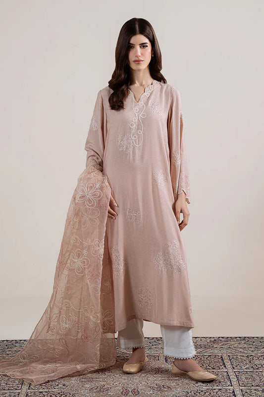 PINK SWIRL-2PC (SHIRT & DUPATTA) | EXCLUSIVE PRET | Cross Stitch