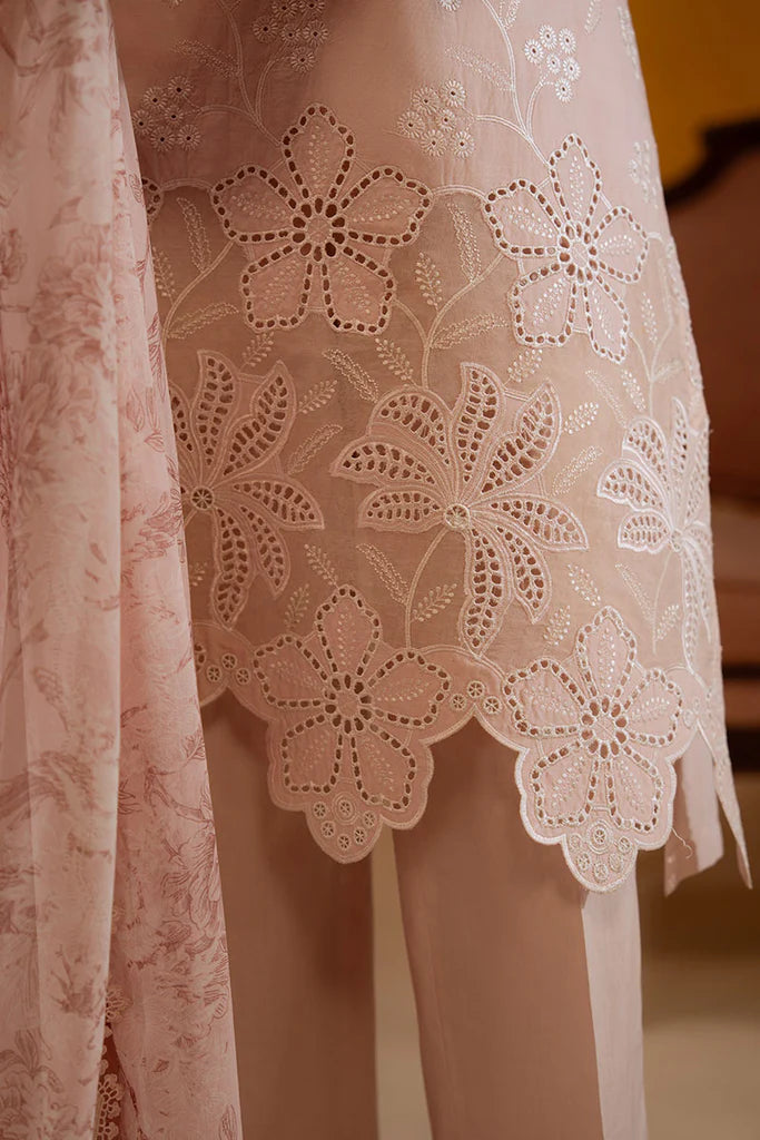 ROSE LUSTER-3PC CHIKANKARI SUIT | Cross Stitch