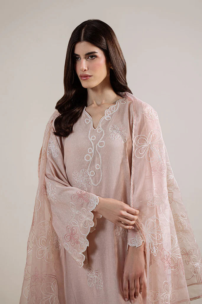 PINK SWIRL-2PC (SHIRT & DUPATTA) | EXCLUSIVE PRET | Cross Stitch