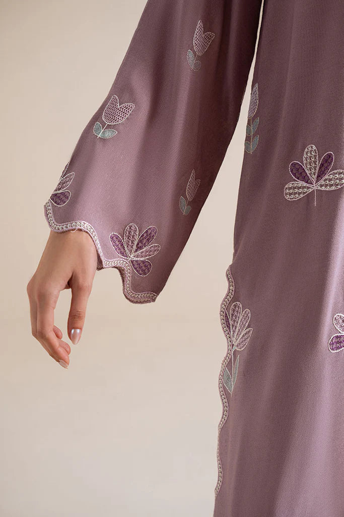 PURPLE HAZE-3PC (SHIRT, TROUSER & DUPATTA) | EXCLUSIVE PRET | Cross Stitch