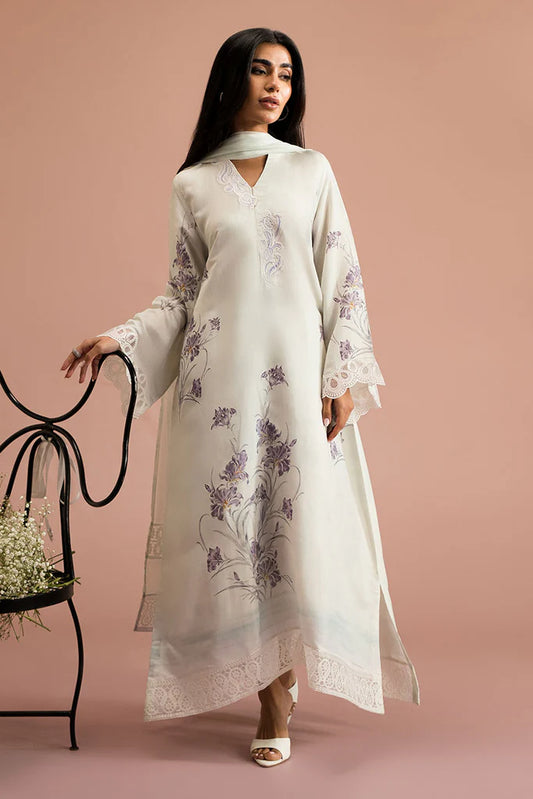 VIOLET VISTA-2PC (SHIRT & DUPATTA) | EXCLUSIVE PRET | Cross Stitch