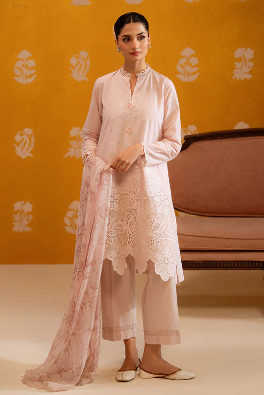 ROSE LUSTER-3PC CHIKANKARI SUIT | Cross Stitch