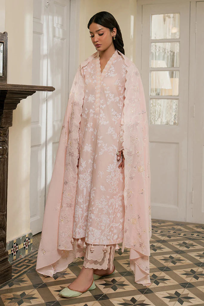 PASTEL MELODY- 3PC EMBROIDERED LAWN SUIT | Cross Stitch