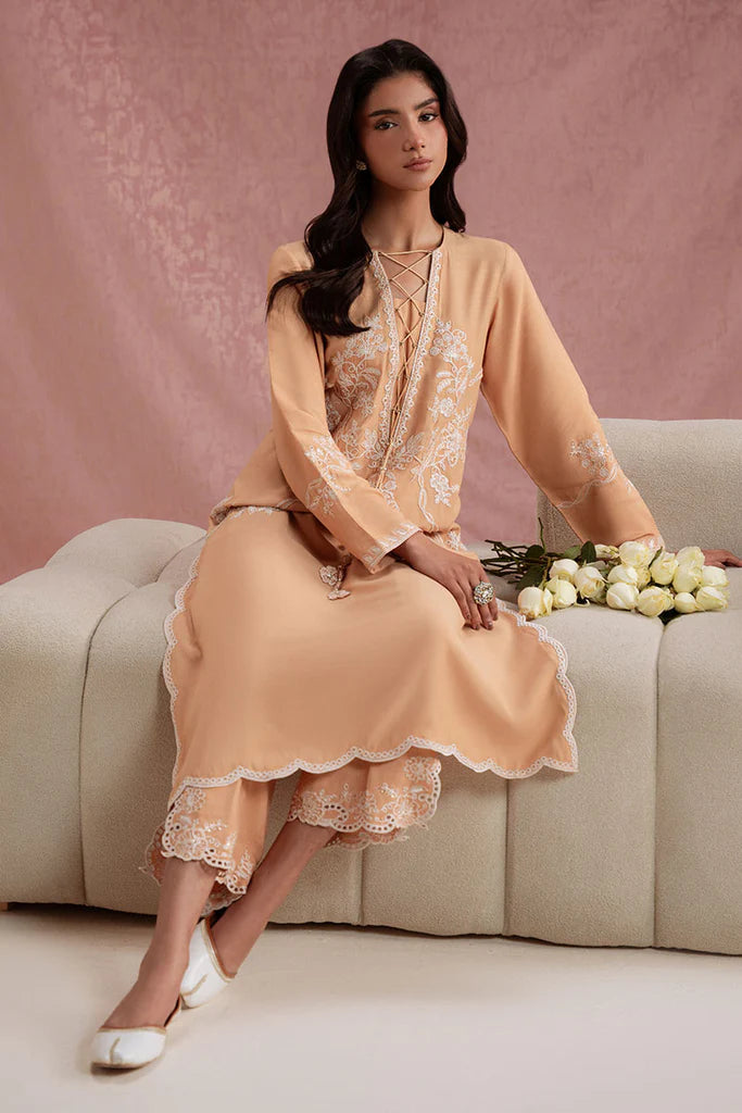 AMBER GLOW-2PC (SHIRT & TROUSER) | EXCLUSIVE PRET | Cross Stitch