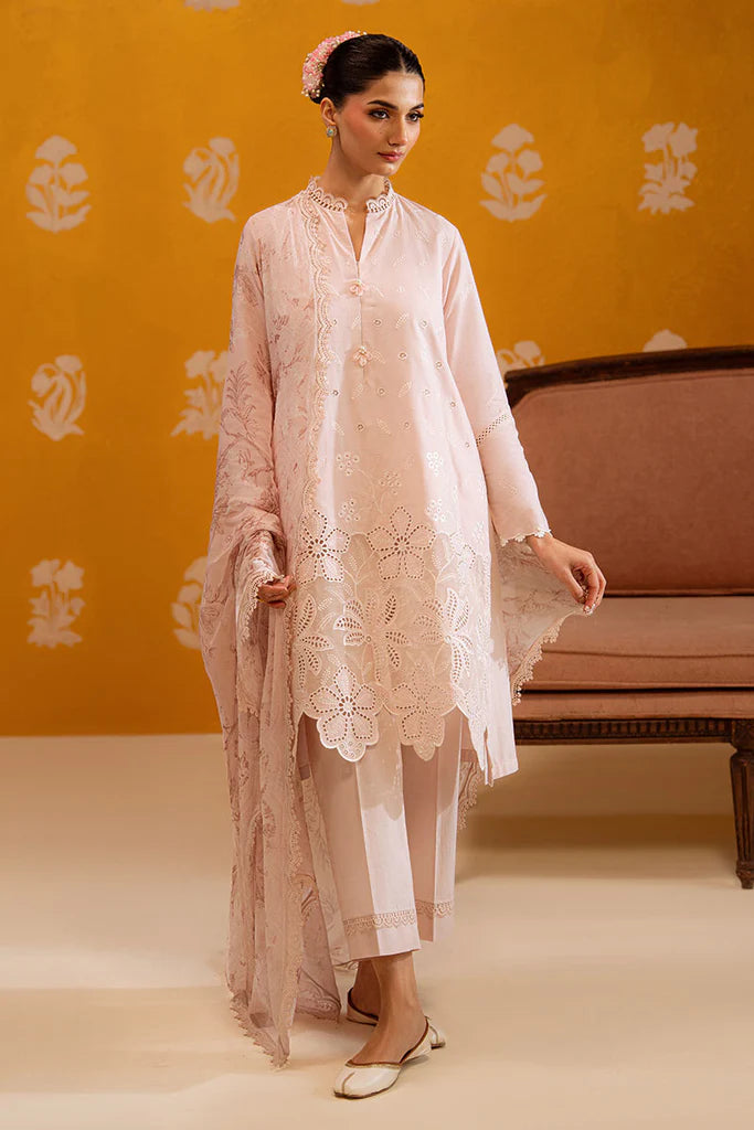 ROSE LUSTER-3PC CHIKANKARI SUIT | Cross Stitch