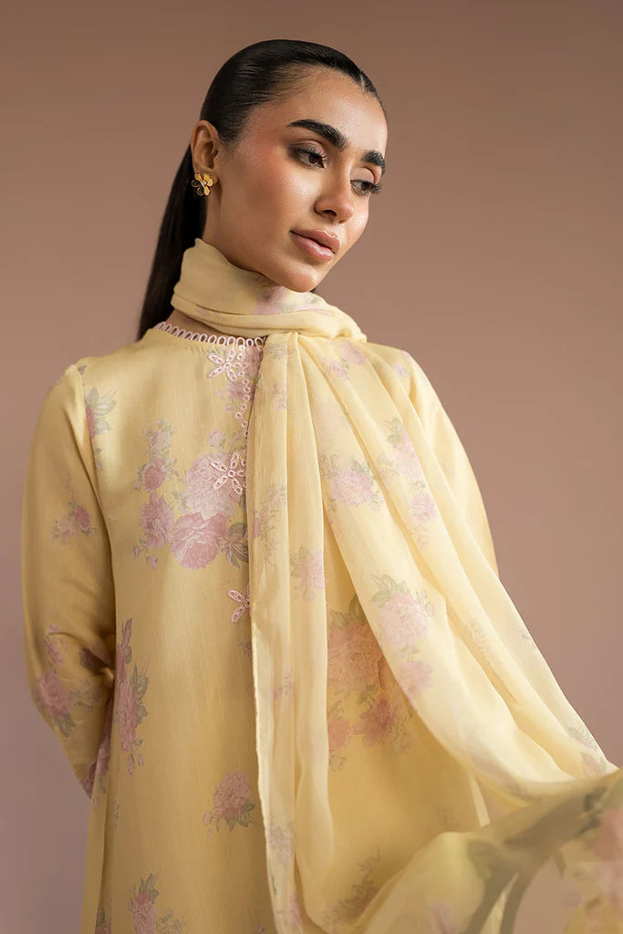 SUNSET GARDEN-2PC (SHIRT & DUPATTA) | EXCLUSIVE PRET | Cross Stitch