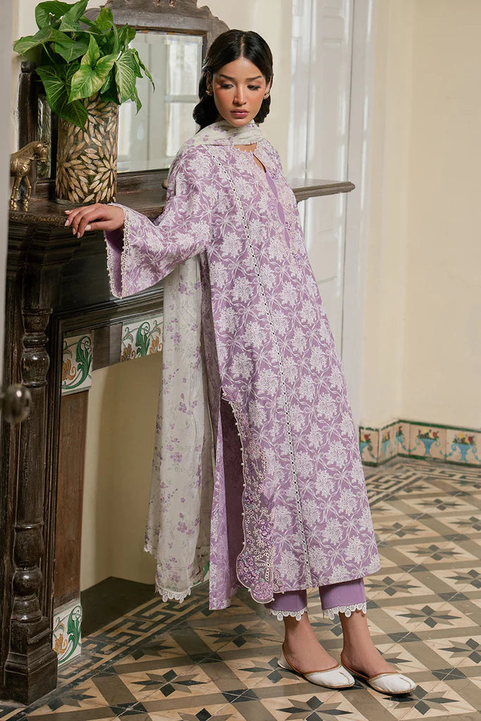 LAVENDER MUSE- 3PC EMBROIDERED LAWN SUIT | Cross Stitch
