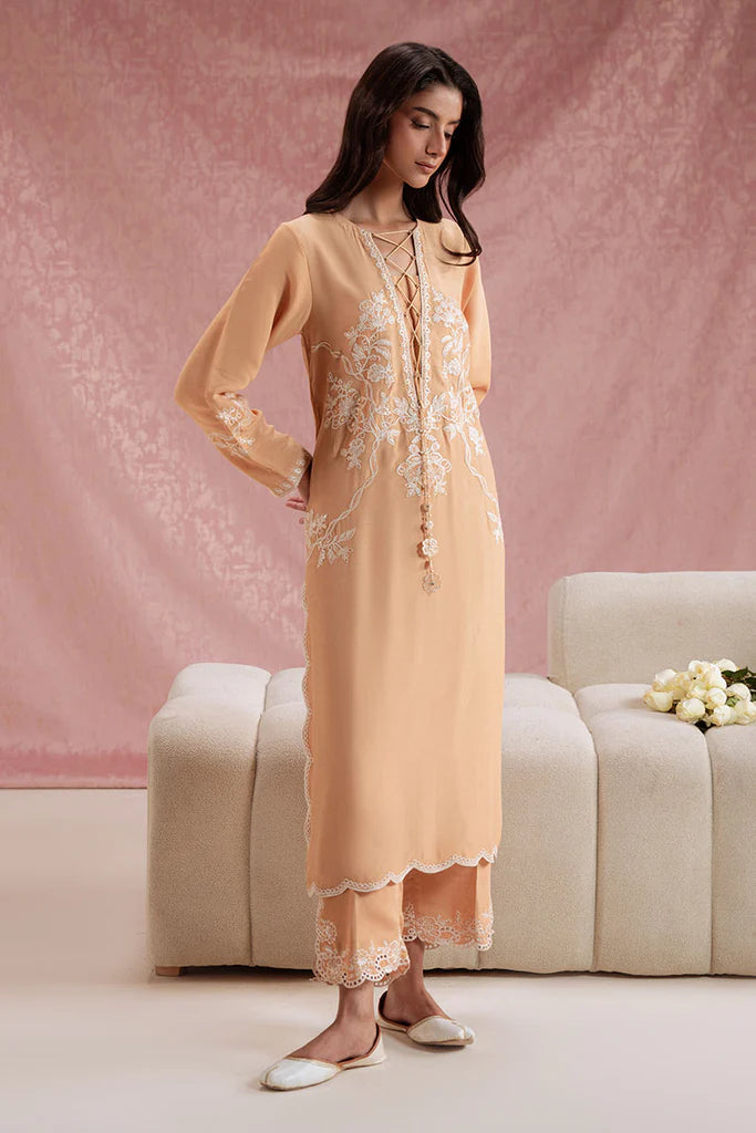 AMBER GLOW-2PC (SHIRT & TROUSER) | EXCLUSIVE PRET | Cross Stitch