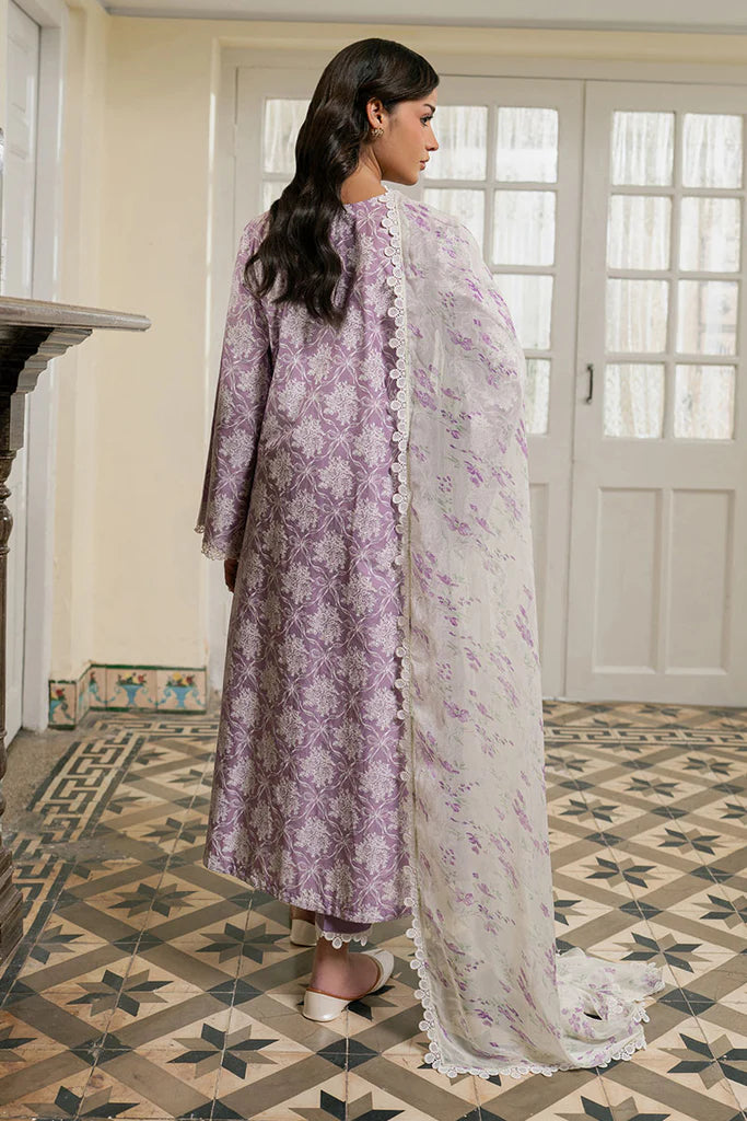 LAVENDER MUSE- 3PC EMBROIDERED LAWN SUIT | Cross Stitch