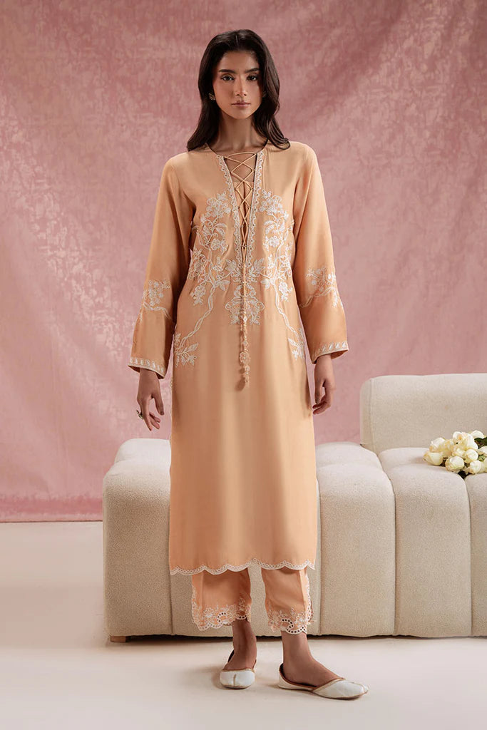 AMBER GLOW-2PC (SHIRT & TROUSER) | EXCLUSIVE PRET | Cross Stitch