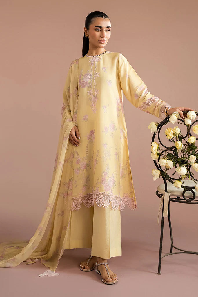 SUNSET GARDEN-2PC (SHIRT & DUPATTA) | EXCLUSIVE PRET | Cross Stitch
