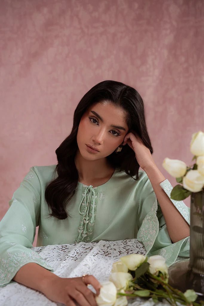GREEN REVERIE-2PC (SHIRT & TROUSER) | EXCLUSIVE PRET | Cross Stitch