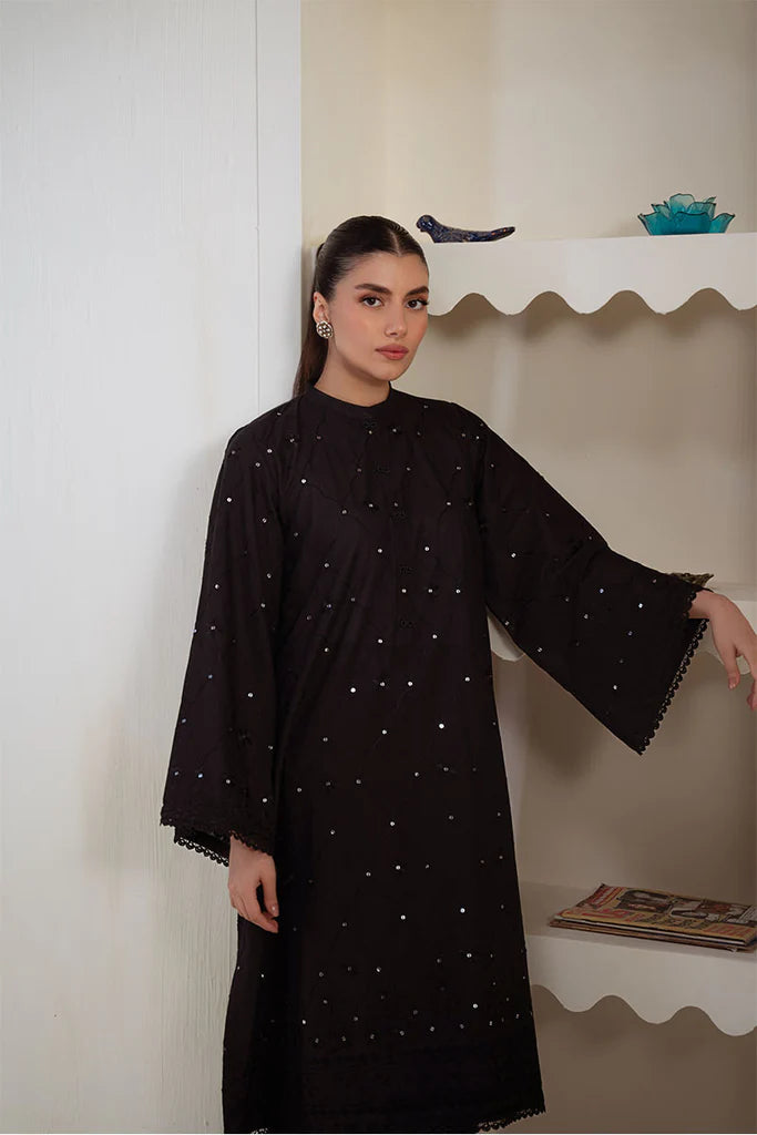 NOIR SPELL EMBROIDERED SHIRT | EXCLUSIVE PRET | Cross Stitch