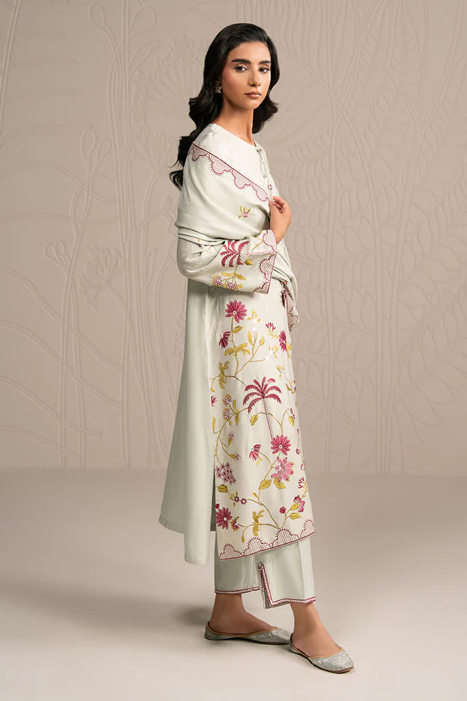 PASTEL GROVE-3PC (SHIRT, TROUSER & DUPATTA) | EXCLUSIVE PRET | Cross Stitch