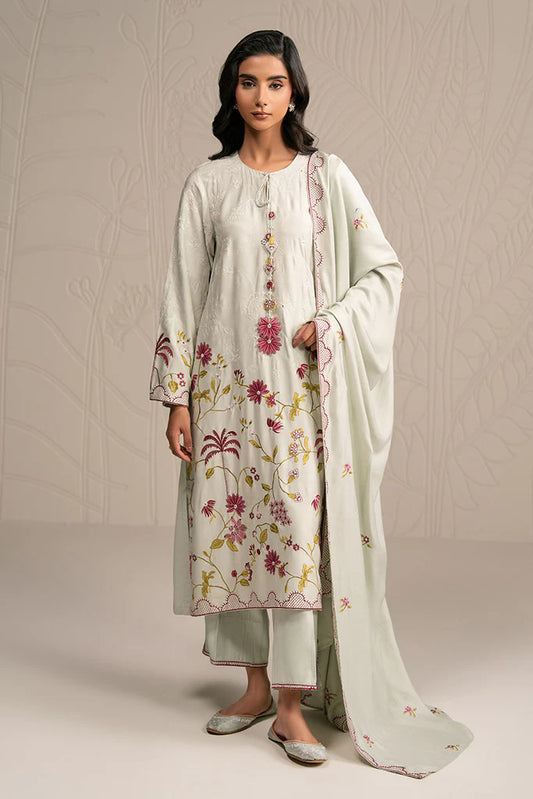 PASTEL GROVE-3PC (SHIRT, TROUSER & DUPATTA) | EXCLUSIVE PRET | Cross Stitch