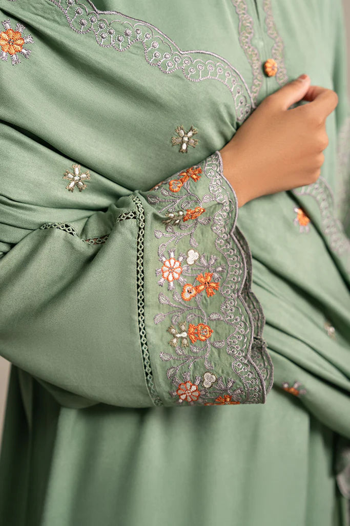 ASH MOSS-3PC (SHIRT, TROUSER & DUPATTA) | EXCLUSIVE PRET | Cross Stitch