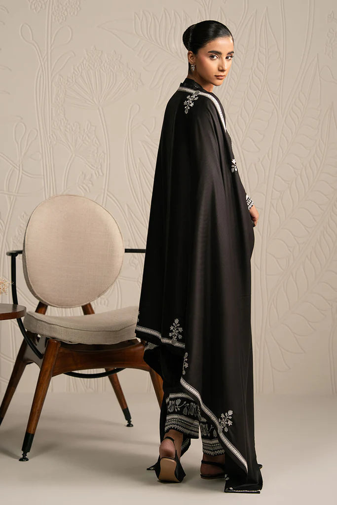 NOIR ECRU-3PC (SHIRT, TROUSER & DUPATTA) | EXCLUSIVE PRET | Cross Stitch