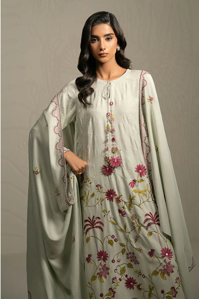 PASTEL GROVE-3PC (SHIRT, TROUSER & DUPATTA) | EXCLUSIVE PRET | Cross Stitch